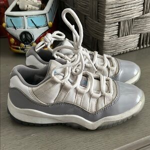 Stylish Gray and White Jordans Sneakers